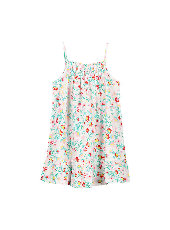 Robe à fleurs en coton été fille FAJOROB14 / 19S901G6ROB000