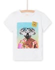 T-shirt blanc à motif koala fantaisie enfant garçon NOJOTI4 / 22S90273TMC000
