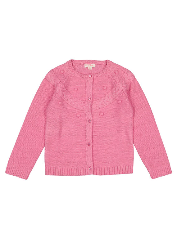 cardigan rose en lurex GABLACAR1 / 19W901S2CARD330