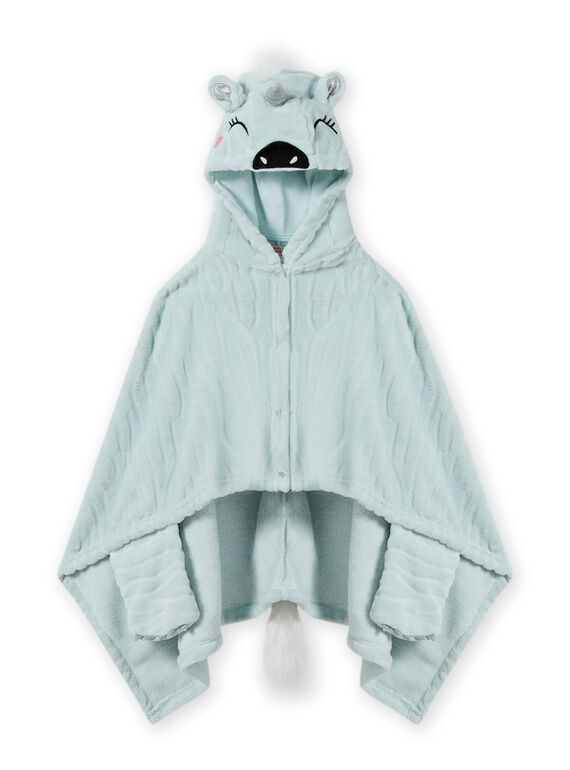 Cape en soft boa bleu ciel animation zèbre enfant fille MEFACAPZEB / 21WH1191CPE219