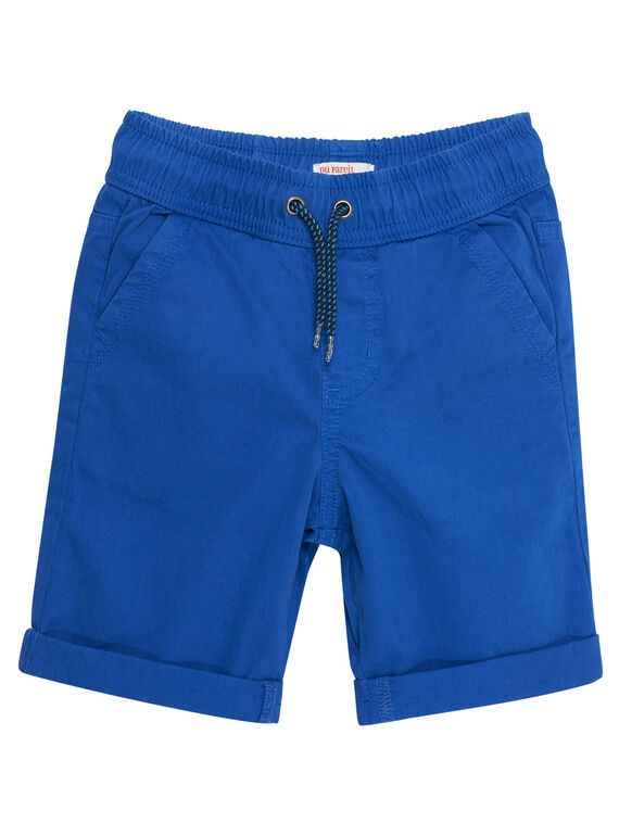 Bermuda garçon uni bleu cobalt JOJOBERMU3 / 20S902T1D25703
