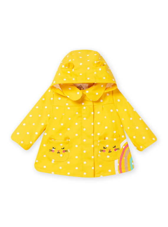 Imperméable jaune à pois bébé fille NILUIMP / 22SG09D1IMPB105