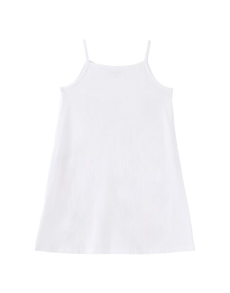Chemise De Nuit Fines Bretelles Enfant Fille Blanche 60 Enfant Dpam