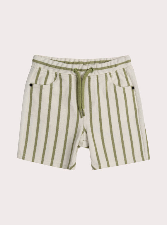 Bermuda toucan rayé pour bébé garçon WULIBER2 / 25SG10T2BER604
