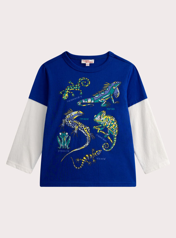T-shirt double manches animation reptiles WOBOTEE / 25S902R4TMCC238