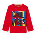 T-shirt rouge à motif graphique Cool Vibes enfant garçon