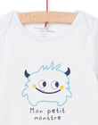Body blanc motif monstre bébé garçon NEGABODMON / 22SH14I1BDL000