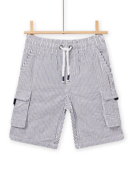 Bermuda à rayures bleu nuit enfant garçon NOJOBERPOCH1 / 22S902C5BER705