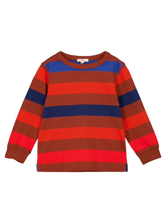 Tshirt Rayé Multico Fond Marron GOSANTEE1 / 19W902C4TML817