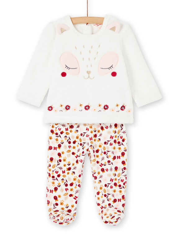 Pyjama layette fille motif renard  KEFIPYJCHA / 20WH13C1PYJ001