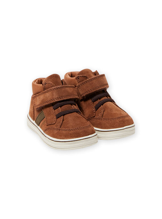 Baskets camel en suède bébé garçon MUBASIMA / 21XK3871D3F804