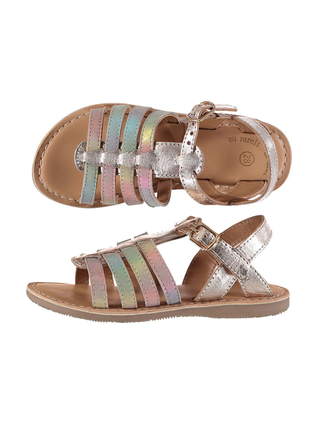Sandale ville bi matiere fille Nu pieds Sandale DPAM