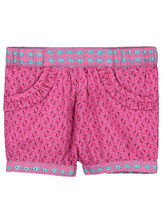 Short en popeline bébé fille FITUSHO / 19SG09F1SHO712