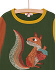 T-shirt à manches longues bicolores à motif écureuil PORHUTEE2 / 22W902Q2TML609