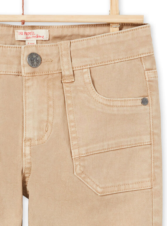 Jean beige enfant garçon MOCOPAN / 21W902L1PAN811