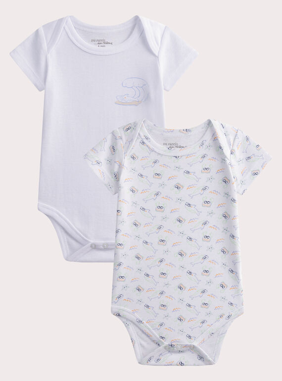 Body lingerie requin lot de 2 pour bébé garçon WEGABODSURF / 25SH14D2BDL000
