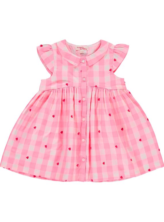 Robe à carreaux bébé fille CIHOROB3 / 18SG09E2ROB099