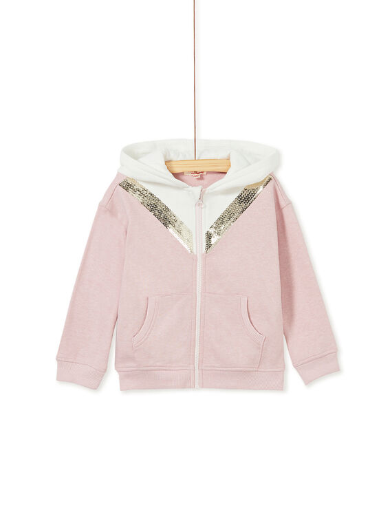 Sweat à capuche zipé avec découpe géométrique et sequins brodés KAJOHAUJOG4 / 20W90153D33006