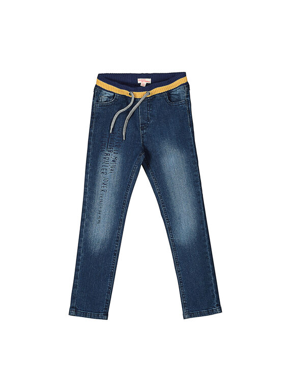 Jean taille élastiquée garçon FOLIJEAN / 19S90221JEA704