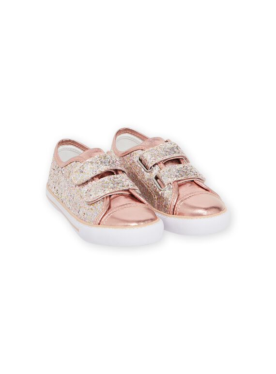 Tennis à paillettes roses enfant fille NATOILGLITP / 22KK3598D16030