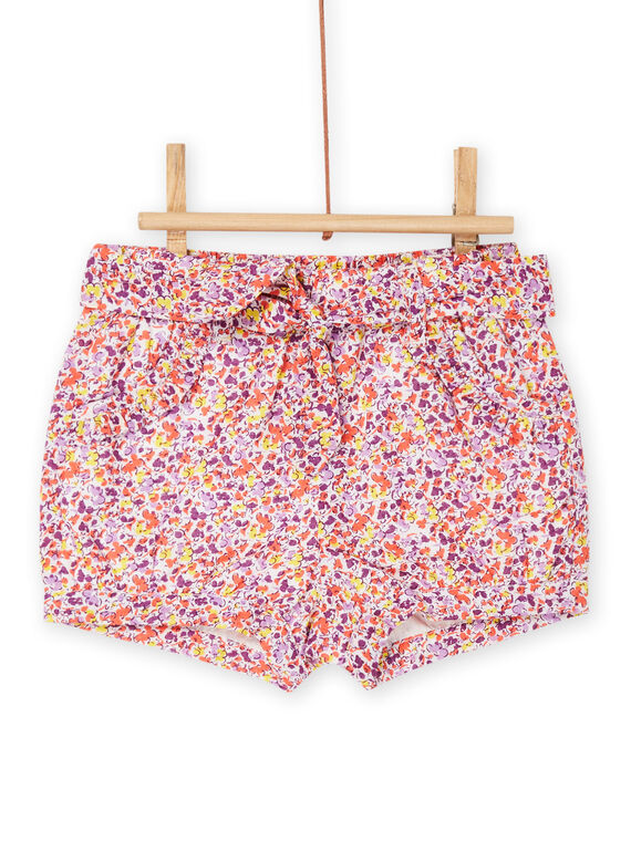 Short rose et violet à imprimé fleuri RINEOSHO / 23SG09O1SHO000