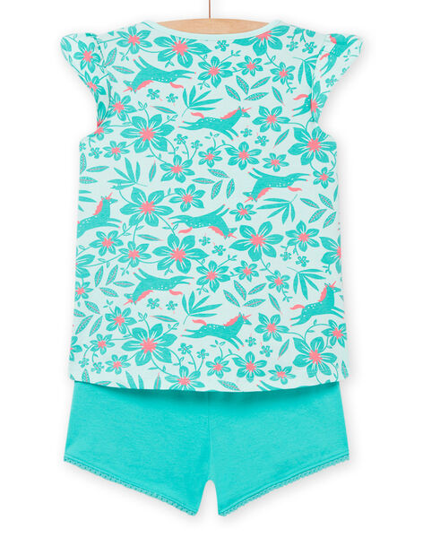 Pyjama bleu glacier enfant fille NEFAPYJBIS / 22SH11HDPYJ219
