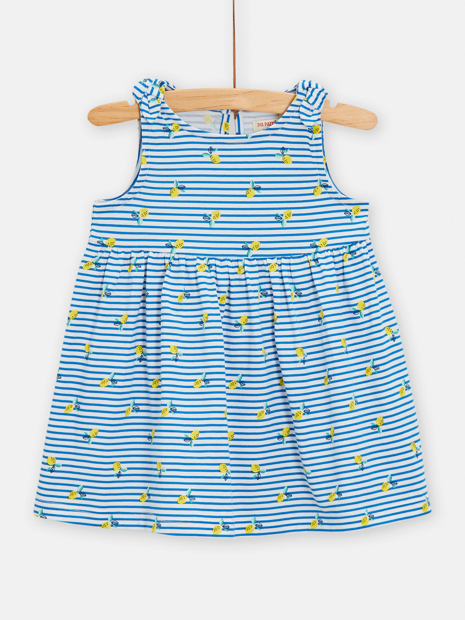 Robe rayee a imprime citron pour bebe fille Robe DPAM