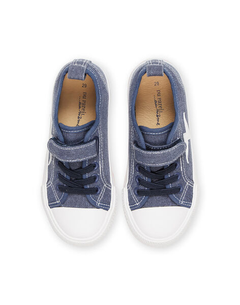 Baskets en toile denim avec patch éclair ROTOILMIX / 23KK3674D16C201