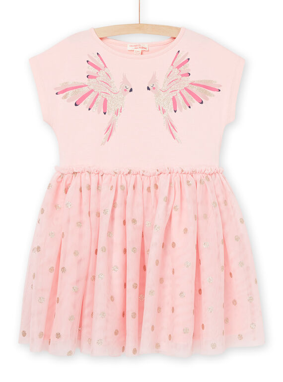 Robe à motifs oiseaux et tulle à imprimé à pois RANEOROB5 / 23S901O6ROB321