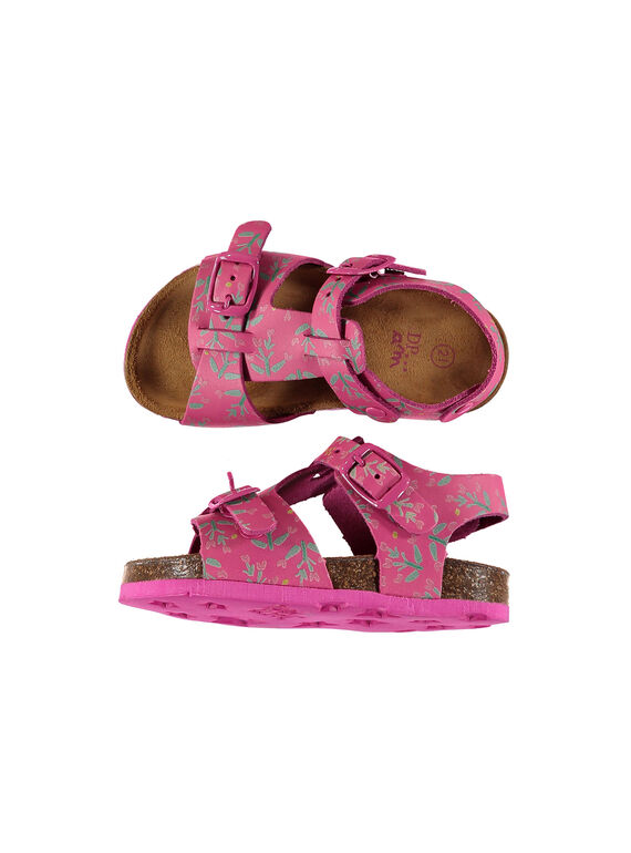 Sandale ville cuir bébé fille FBFNUPRINT / 19SK37D4D0E304
