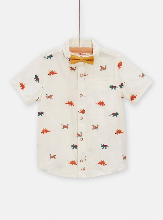 Chemise avec nœud avec broderies dinosaures pour garçon TOJASHIRT / 24S90213CHM001