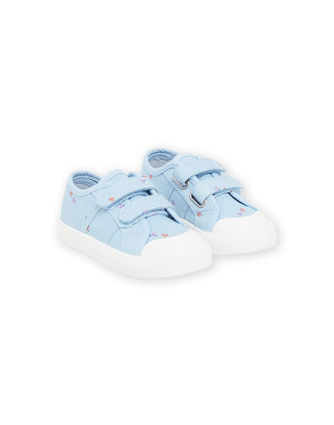 Baskets en toile bleues à imprimé fleuri RITOILDENIM / 23KK3771D16C201