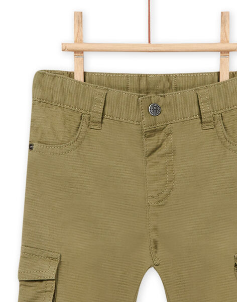 Pantalon multi-poches vert kaki bébé garçon NUGAPAN1 / 22SG10O1PAN628