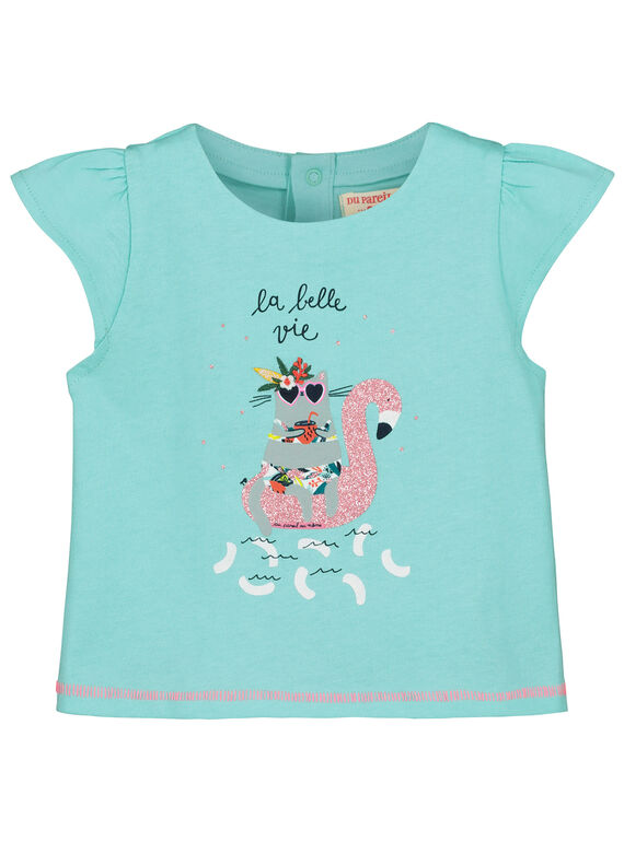 Tee-shirt imprimé bébé fille FICUTI2 / 19SG09N2TMC219