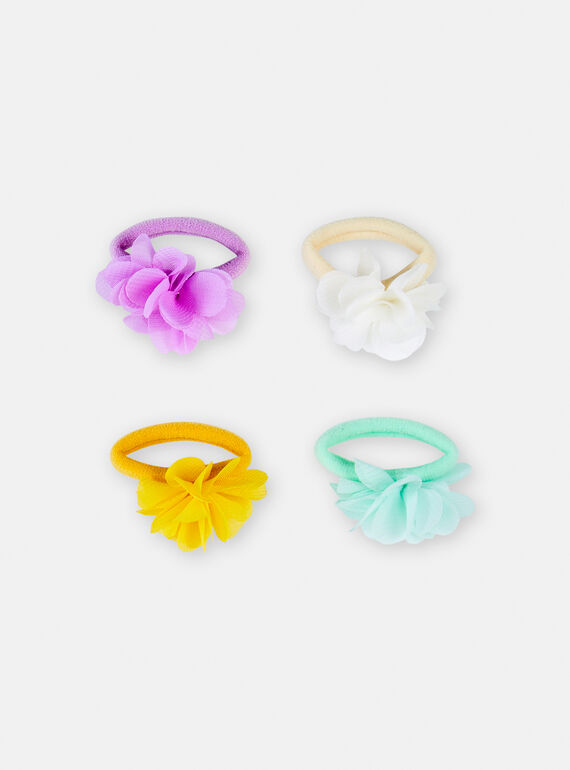 Lot de 4 élastiques à fleurs pour fille TYAJOELA6 / 24SI01E4ELA001