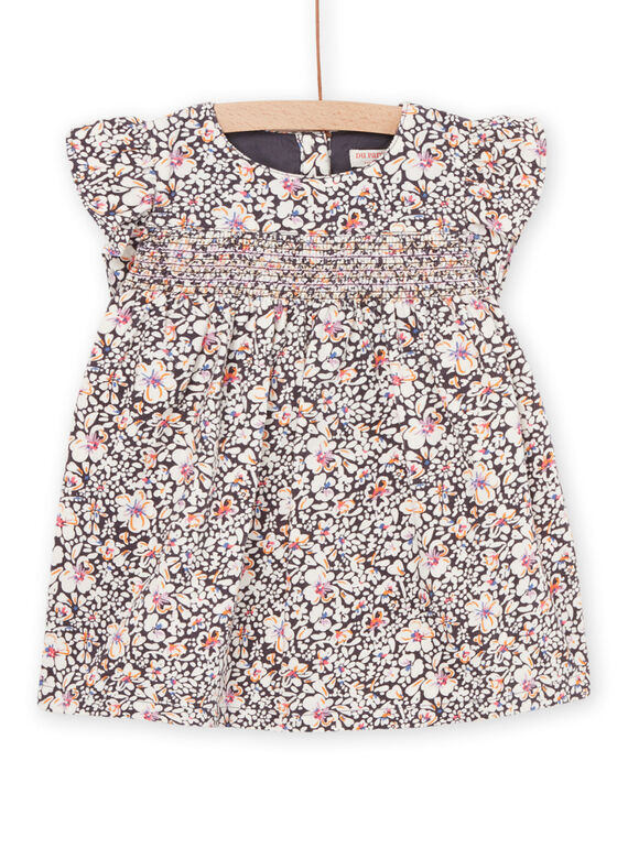 Robe à smocks à imprimé fleuri PIREROB2 / 22WG09T2ROBJ901