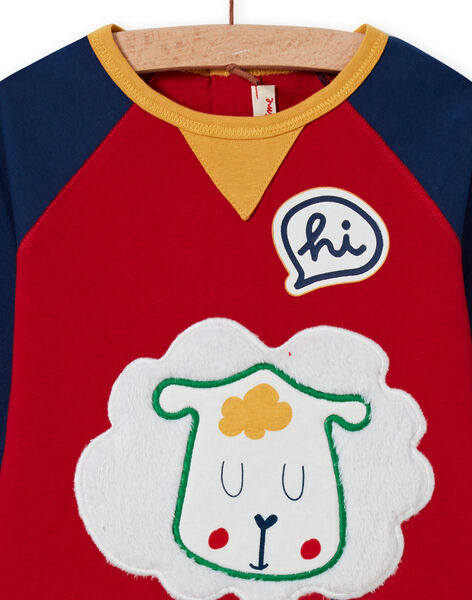 Ensemble T-shirt à motif mouton et legging rayé bébé garçon MUMIXENS / 21WG10J1ENS505