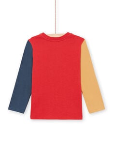 T-shirt rouge et orange enfant garçon MOCOTEE4 / 21W902L3TMLF521