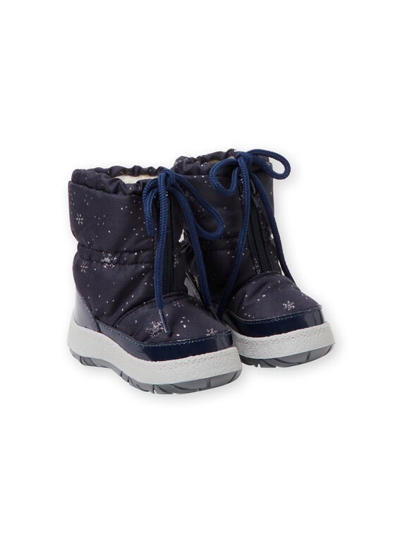 Après ski marine et glitter bébé fille  GBFMONTMEP / 19WK37W2D3N070