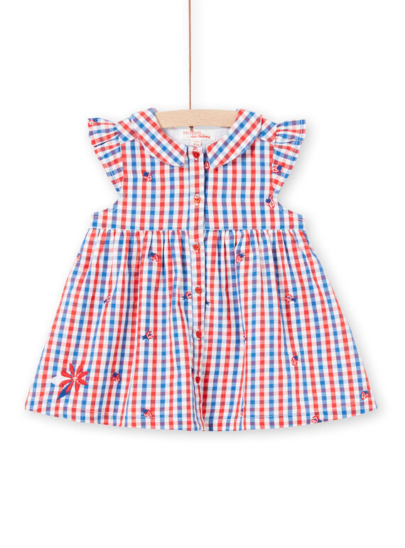 Robe chemise à carreaux bébé fille LICANROB3 / 21SG09M3ROB001