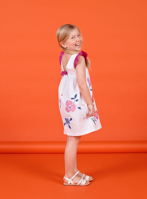 Robe manches courtes, imprimé papillon et fleurs LAVIROB3 / 21S901U2ROB000