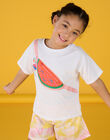 T-shirt blanc à animation sacoche pastèque RAPOPTI3 / 23S901X2TMC000