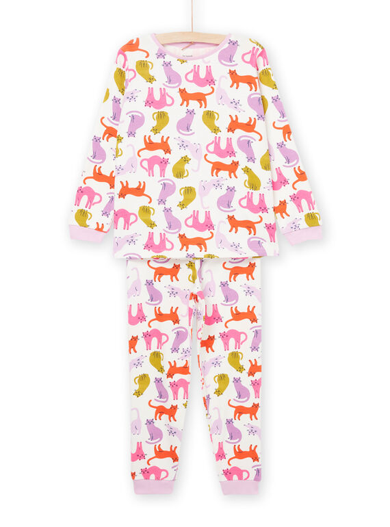 Ensemble pyjama pull et pantalon à imprimé chats PEFAPYJCAT / 22WH1123PYJ001