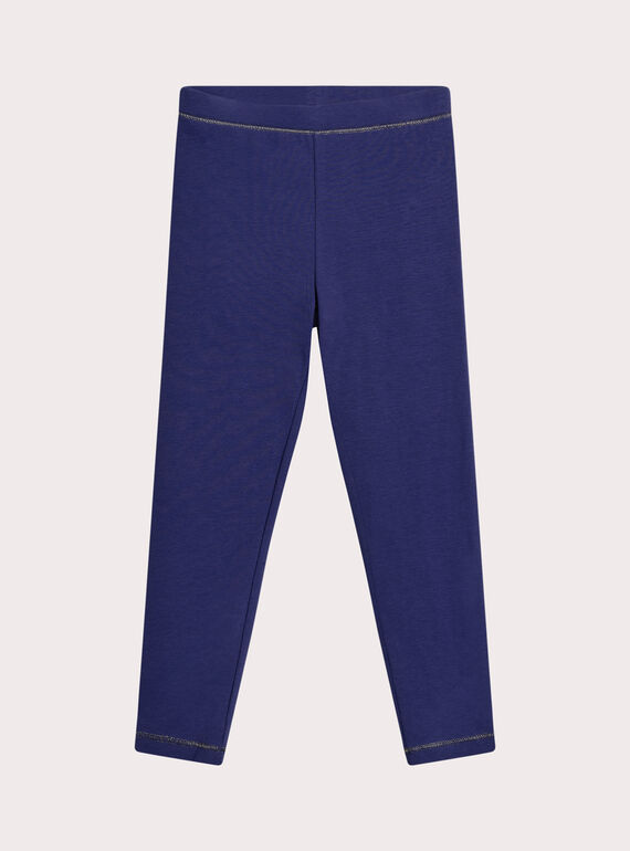 Legging bleu roi pour fille XYAJOLEG1 / 25WI01E4CAL703