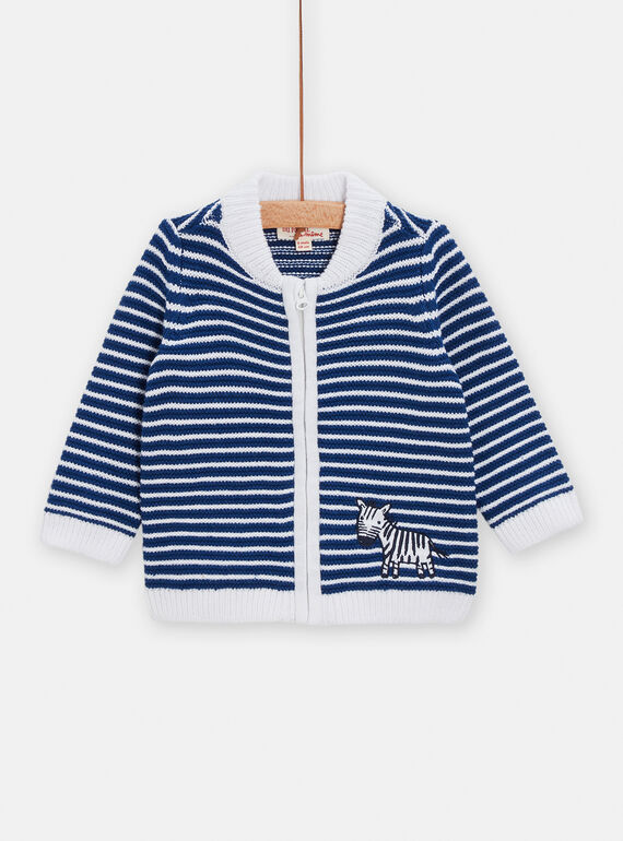 Gilet à rayures marine pour bébé garçon TUPOGIL / 24SG10M1GIL070