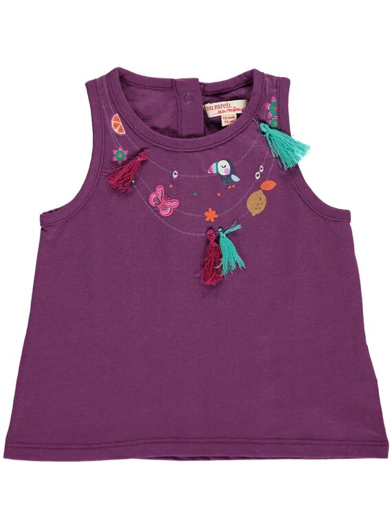 Débardeur fantaisie bébé fille CIGAUDEB / 18SG09L1DEB710