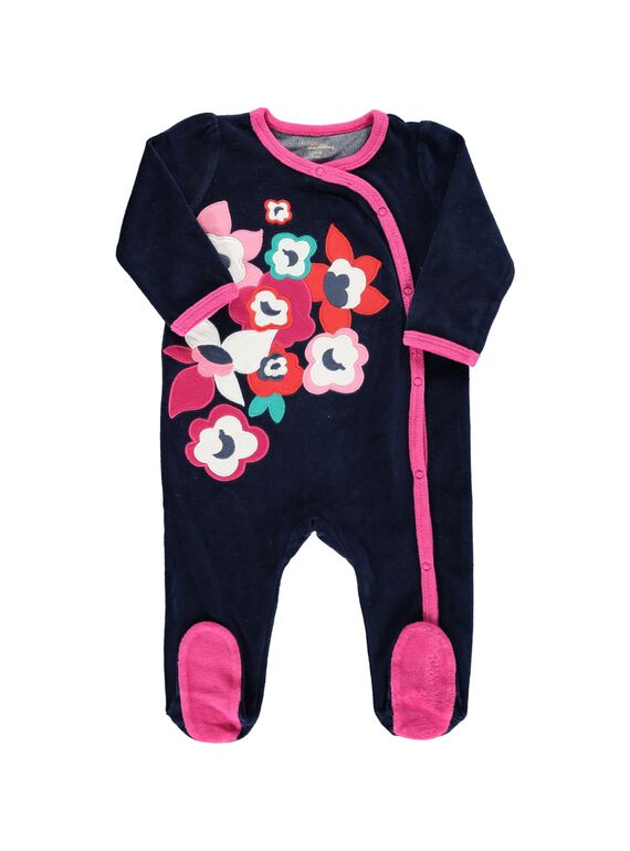 Dors-bien en velours bébé fille CEFIGREFLO / 18SH1345GRE070