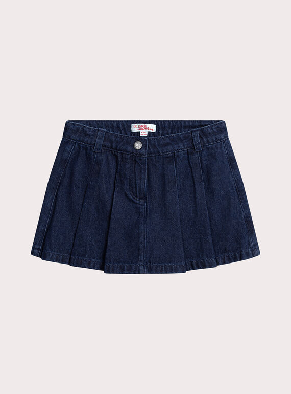 Jupe short à plis plats fille XABLUJUP / 25W901N1JUPK005