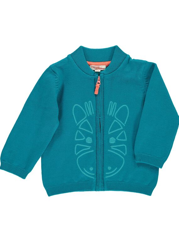 Gilet en coton bébé garçon CUJOGIL6A / 18SG10R8GILC217