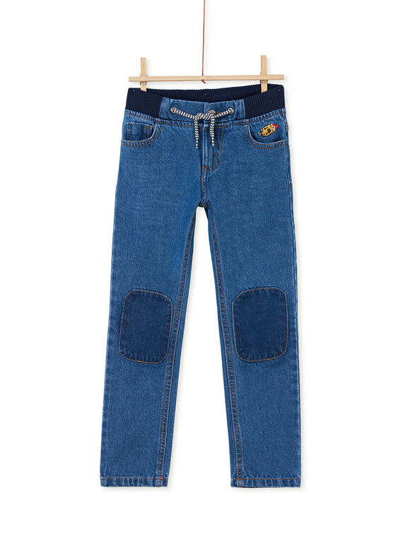 Jean bicolore taille élastique enfant garçon KOECOJEAN / 20W902H1JEAP274